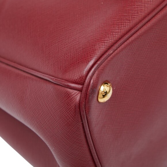 PRADA Red Leather Saffiano Shoulder Bag - Picture 6 of 16